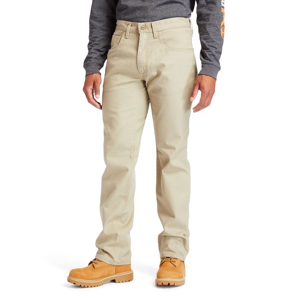 Pantalones Timberland Argentina Hombre - Pro® 8 Series Flex Lona Work - Kaki - WZCDNS-543